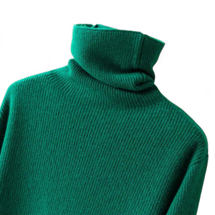 Clara | Pull col roulé doux côtelé