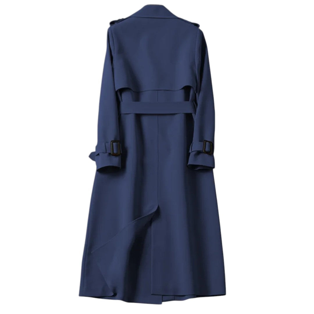Éloïse | Trench Long à Ceinture Élégante