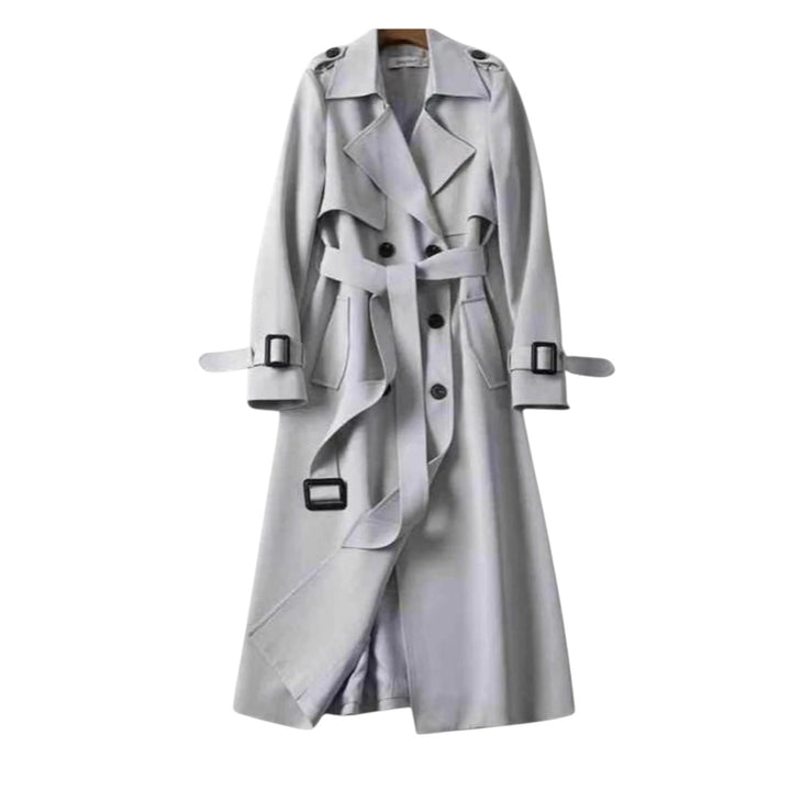 Éloïse | Trench Long à Ceinture Élégante