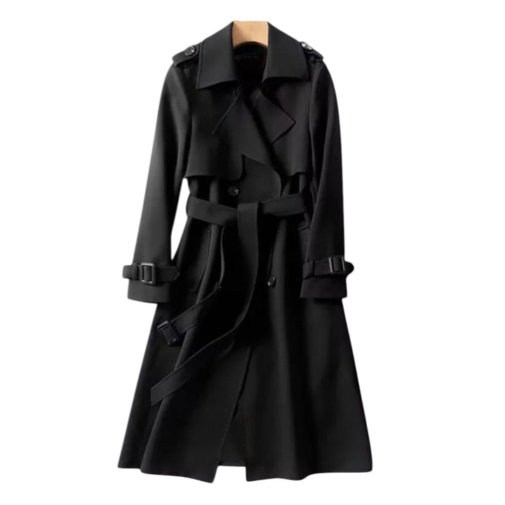 Éloïse | Trench Long à Ceinture Élégante