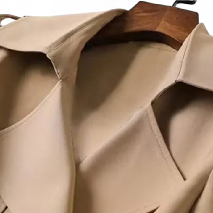 Éloïse | Trench Long à Ceinture Élégante