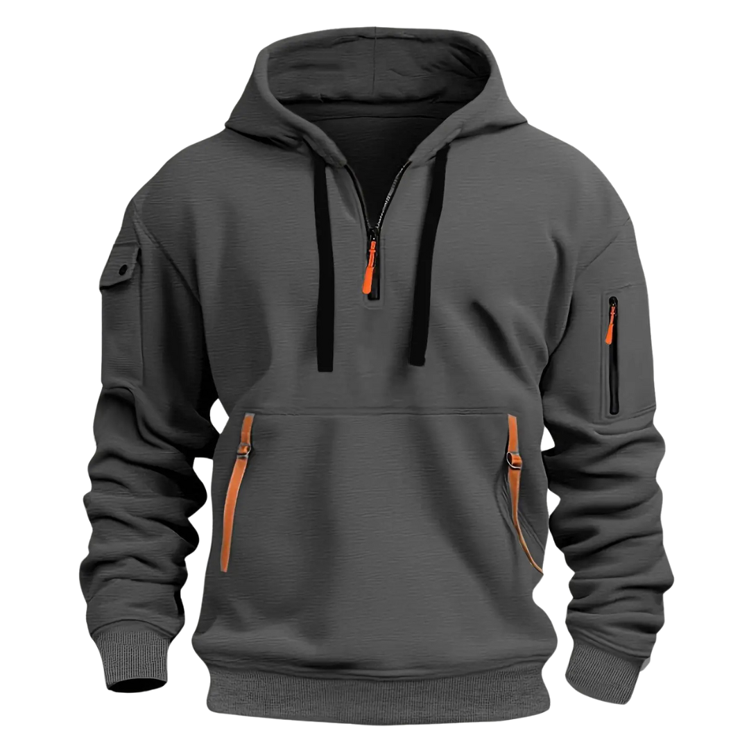 Tyson | Sweat à capuche utilitaire extérieur avec détail de fermeture éclair tactique