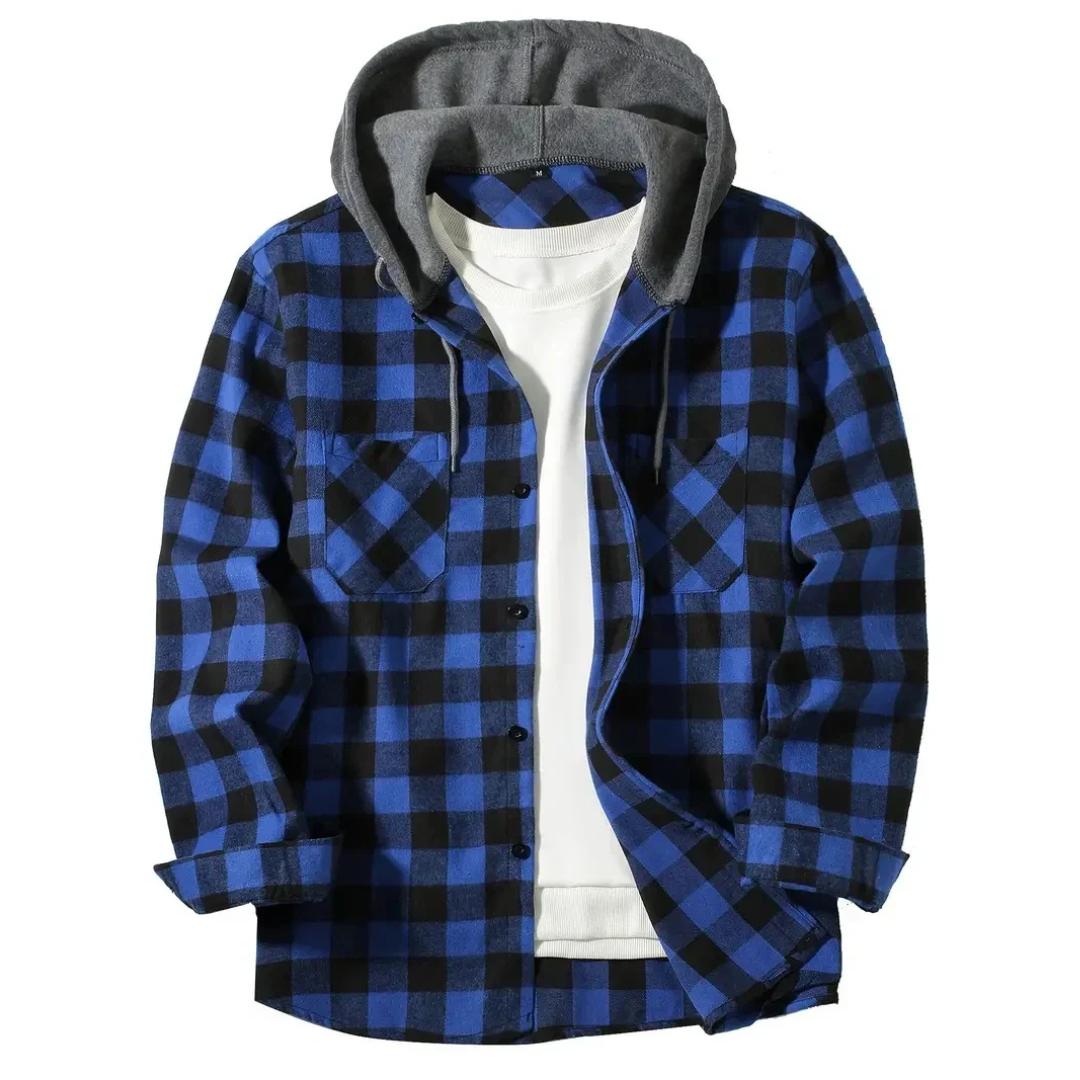 Reece | Surchemise en flanelle à capuche avec couche de t-shirt intégrée