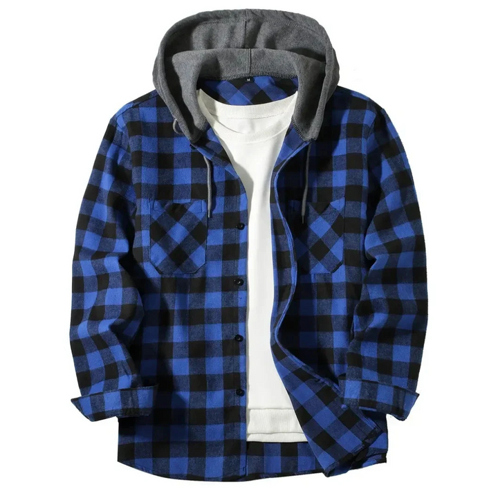 Reece | Surchemise en flanelle à capuche avec couche de t-shirt intégrée
