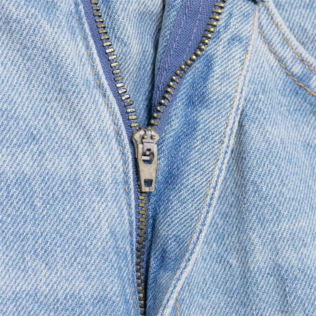 Jeans en denim à jambes larges deux tons Amber