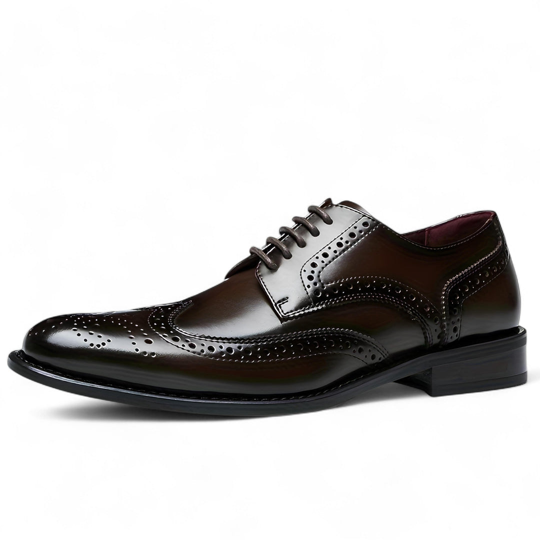 Damon | Chaussures Habillées Wingtip Brogue avec Finition Polie à la Main