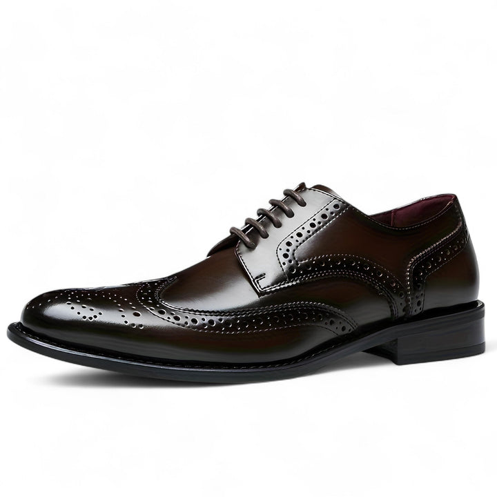 Damon | Chaussures Habillées Wingtip Brogue avec Finition Polie à la Main