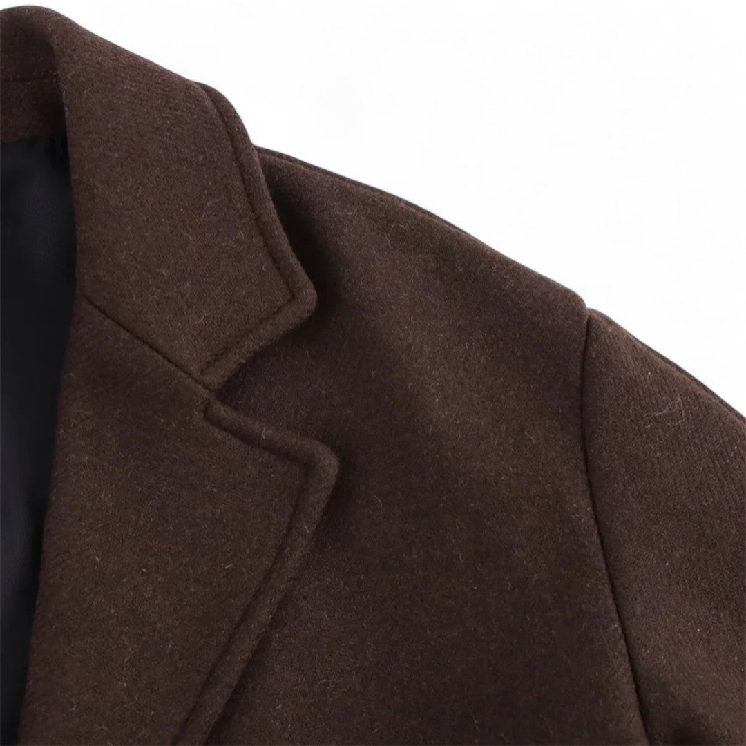 Eugénie | Manteau long oversize en laine mélangée