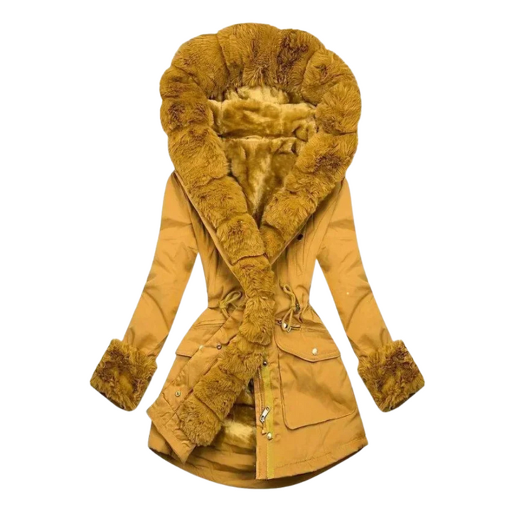 Maëlys | Parka Cintrée Doublée en Fausse Fourrure