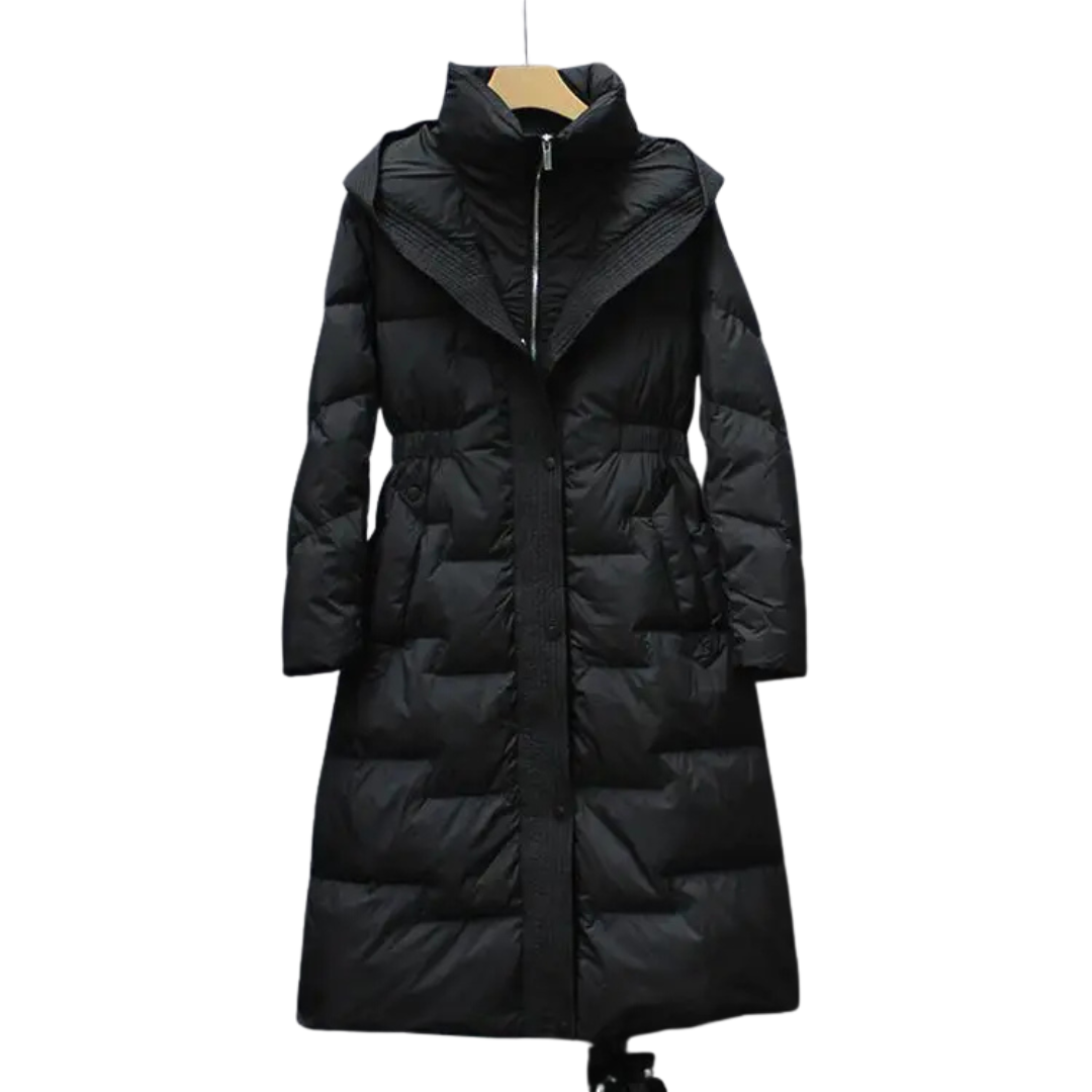 Camille | Parka Longue Matelassée avec Ceinture Ajustable