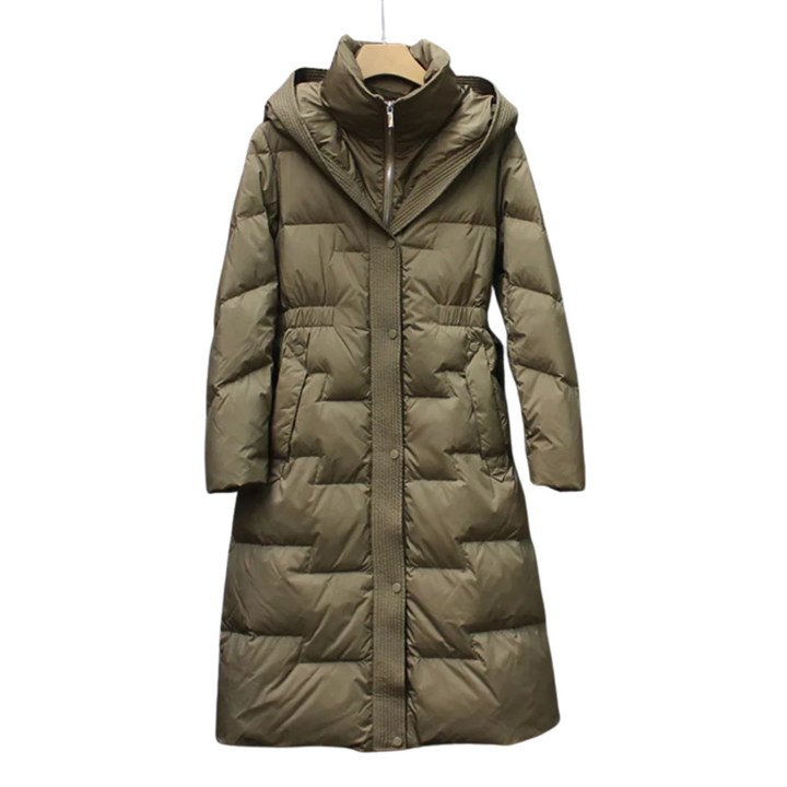 Camille | Parka Longue Matelassée avec Ceinture Ajustable