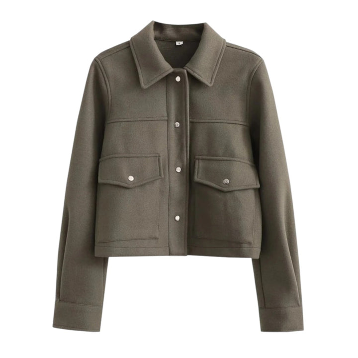 Maëlys | Veste Croppée à Poches Boutonnées