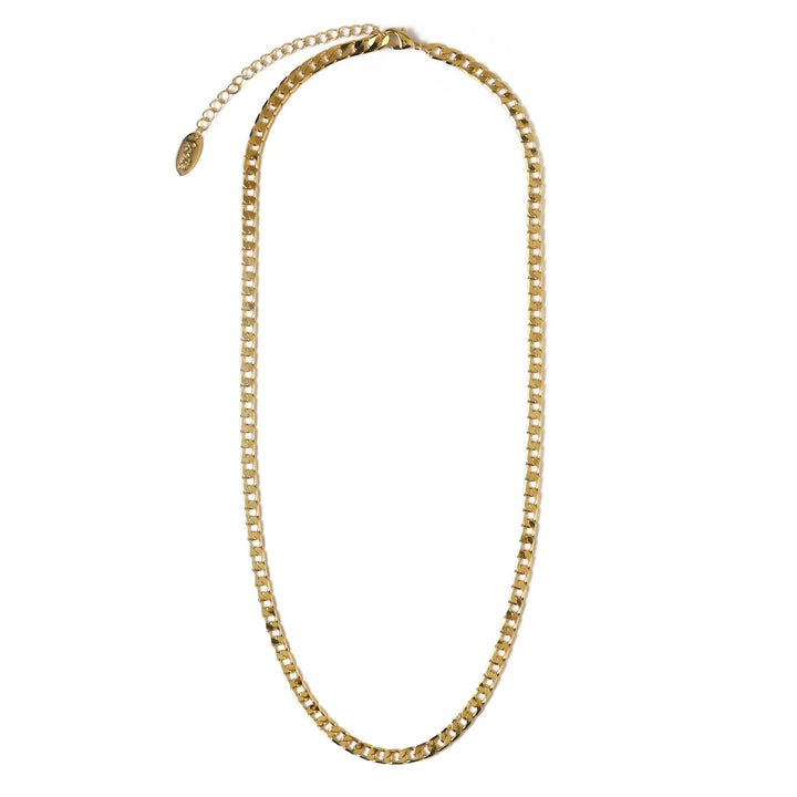 Collier chaîne plate à maillons en curb