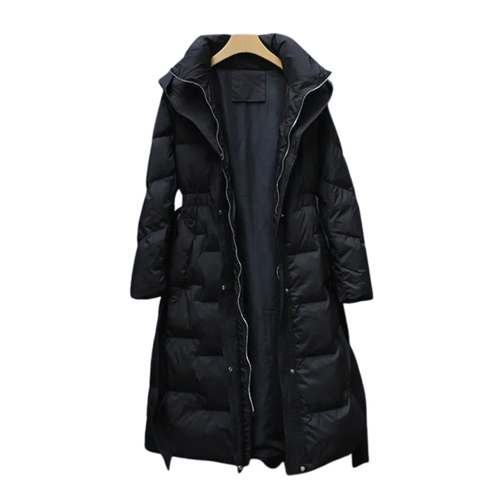 Camille | Parka Longue Matelassée avec Ceinture Ajustable