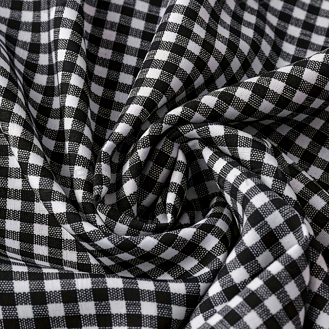 Matilda | Chemisier à Motif Check avec Manches Bouffantes Douces