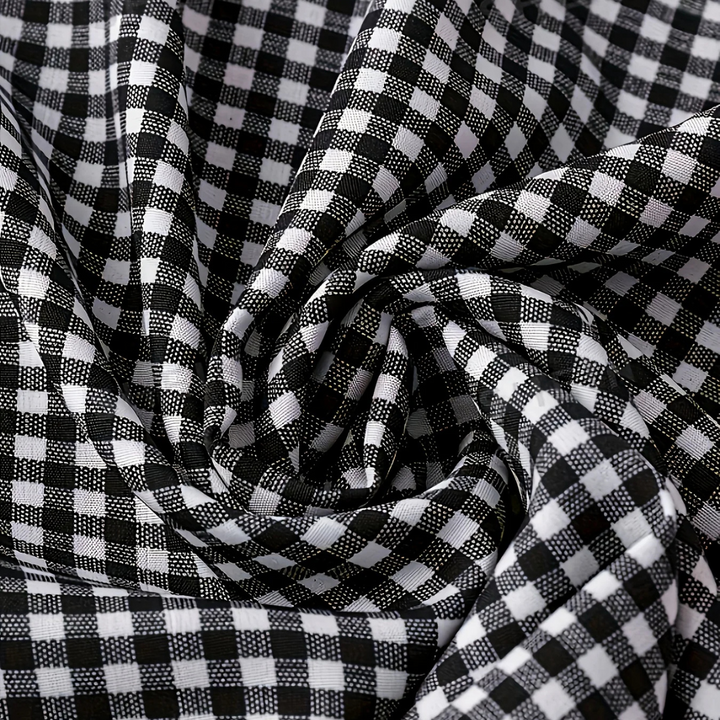 Matilda | Chemisier à Motif Check avec Manches Bouffantes Douces