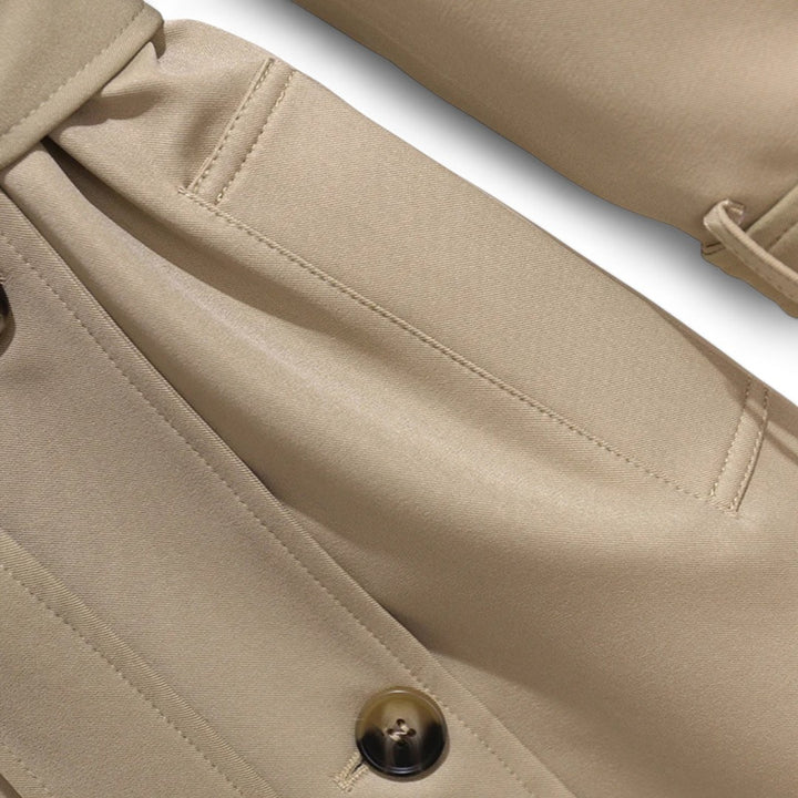 Élodie | Trench Long Classique à Ceinture