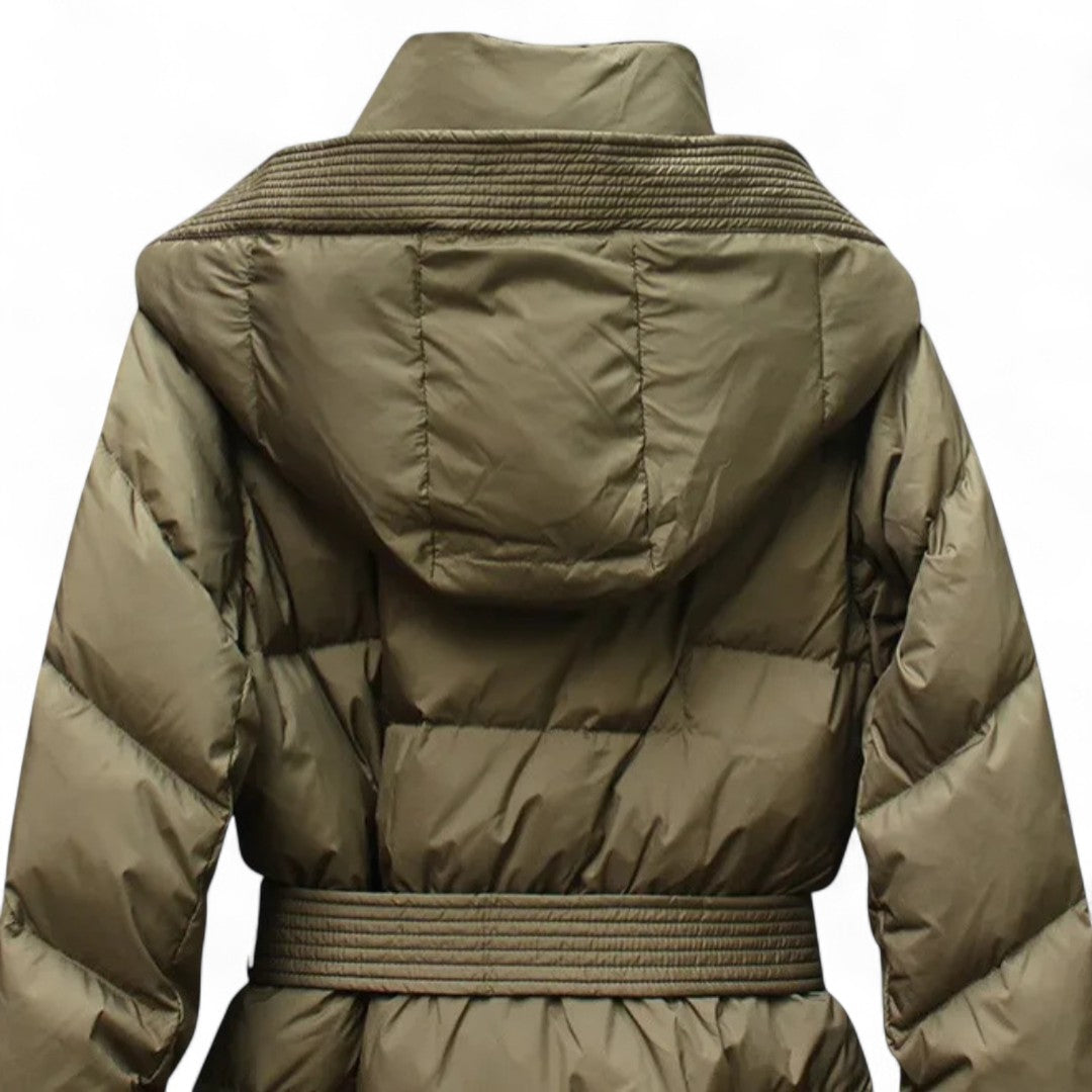 Camille | Parka Longue Matelassée avec Ceinture Ajustable