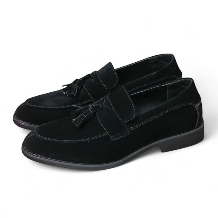 Ethan | Mocassins en daim à tirette avec élégance à profil bas