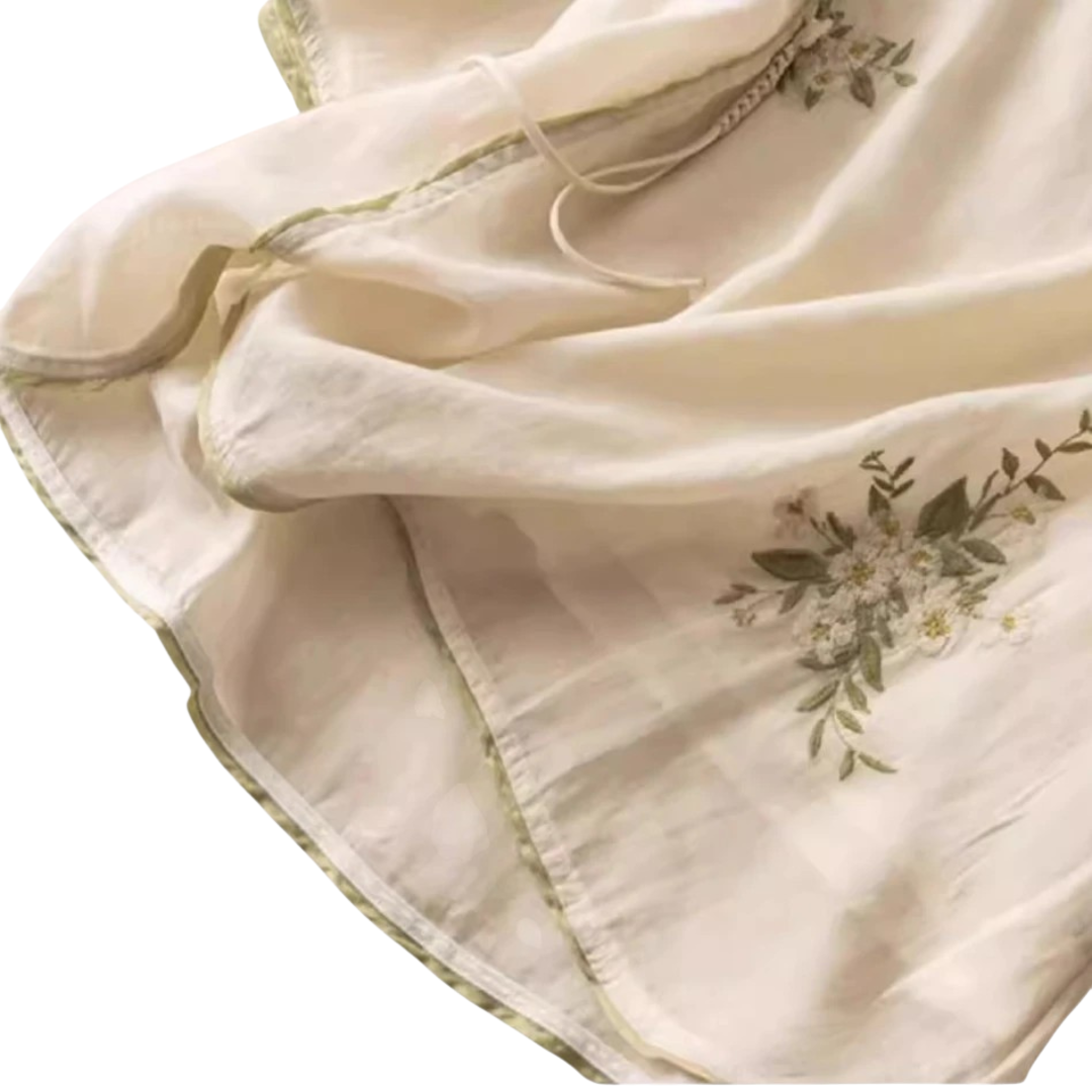 Eliza | Blouse en Lin Brodé Légère