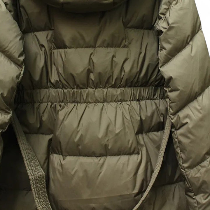 Camille | Parka Longue Matelassée avec Ceinture Ajustable