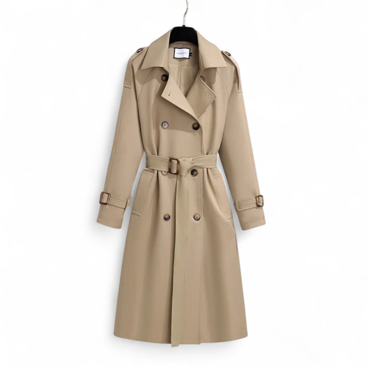 Élodie | Trench Long Classique à Ceinture