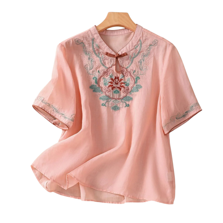 Minna | Blouse d'Été Brodée de Fleurs