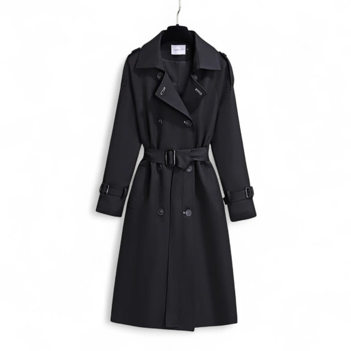Élodie | Trench Long Classique à Ceinture