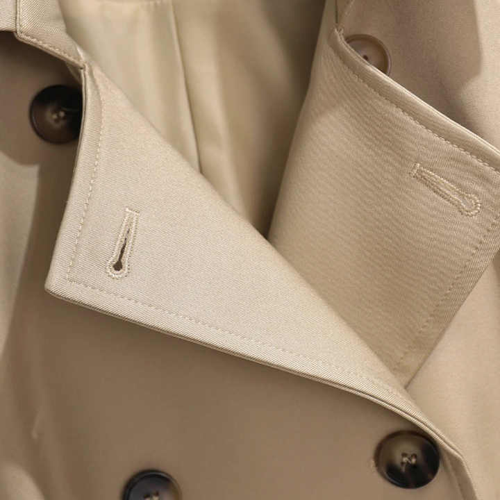 Élodie | Trench Long Classique à Ceinture