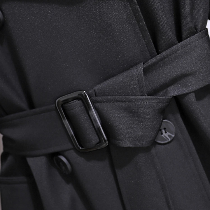 Élodie | Trench Long Classique à Ceinture