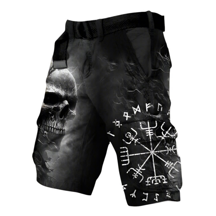 Dane | Short Cargo Tactiques à Écusson Imprimé Avec Ceinture