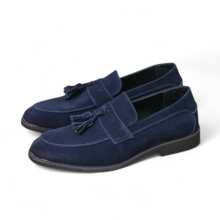 Ethan | Mocassins en daim à tirette avec élégance à profil bas