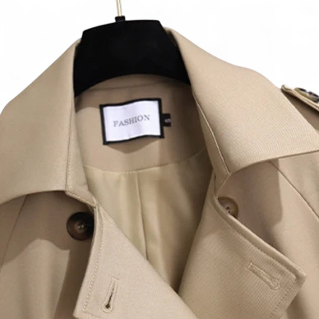 Élodie | Trench Long Classique à Ceinture