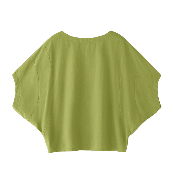 Freya | Blouse en lin à manches chauve-souris décontractée