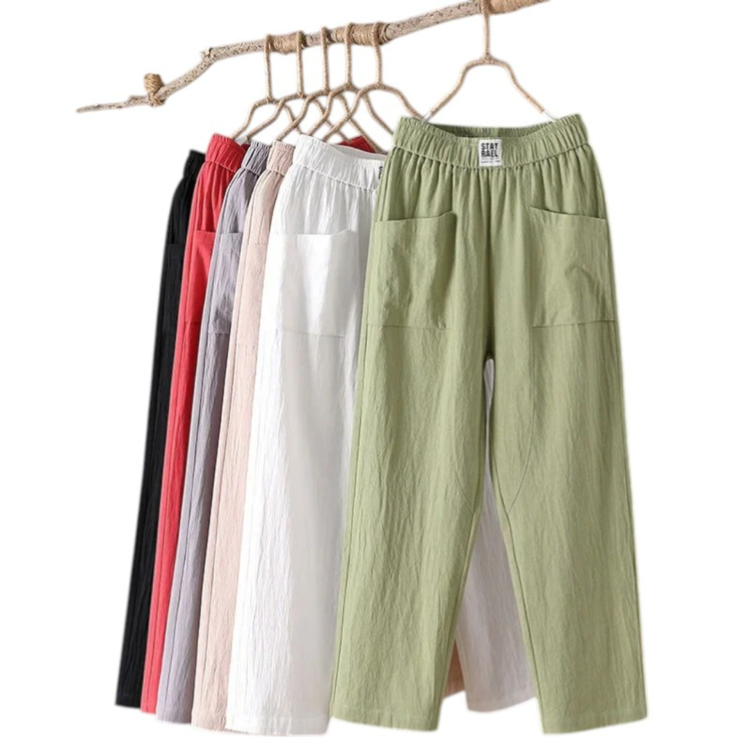 Manon | Pantalon large léger à taille élastique