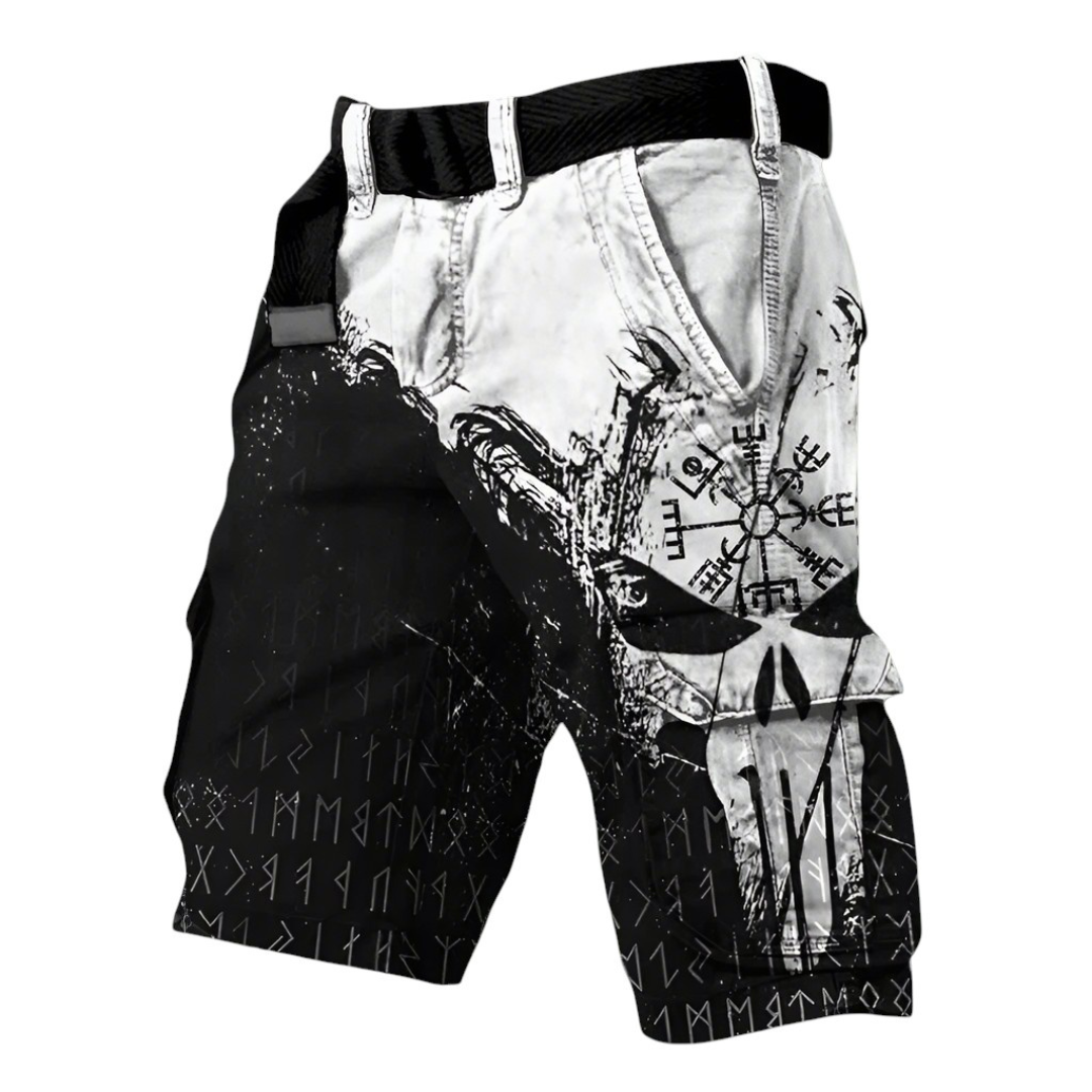 Dane | Short Cargo Tactiques à Écusson Imprimé Avec Ceinture
