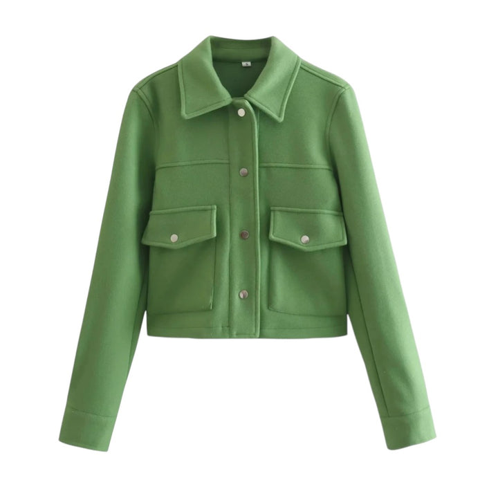 Maëlys | Veste Croppée à Poches Boutonnées