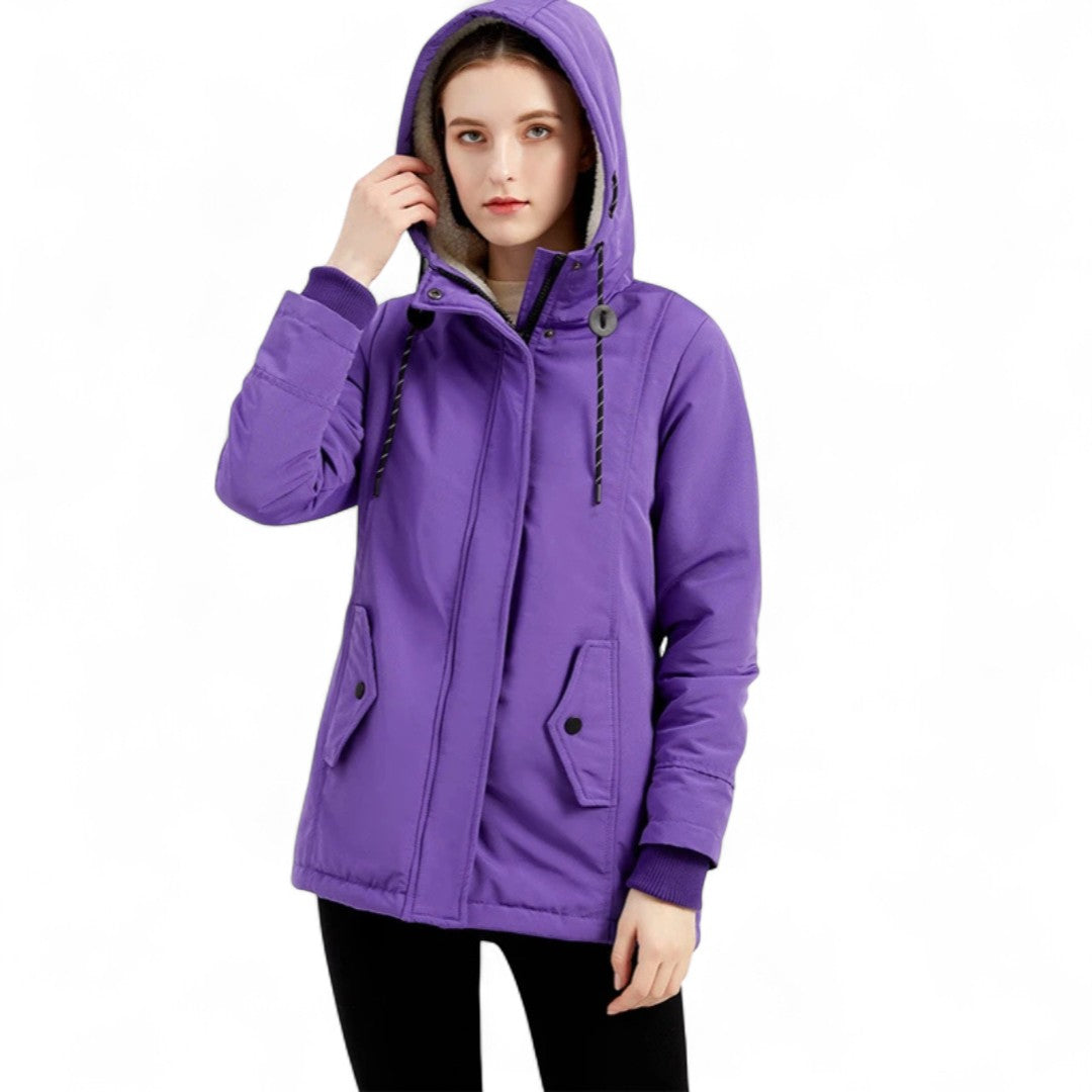 Élodie | Parka chaude imperméable avec capuche doublée