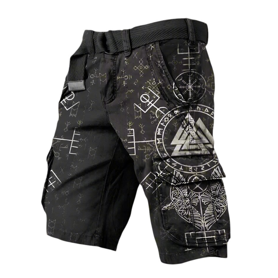 Dane | Short Cargo Tactiques à Écusson Imprimé Avec Ceinture