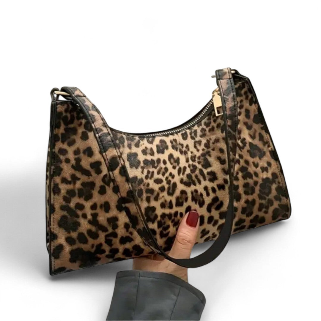 Élise | Sac Épaule Léopard en Simili-Cuir