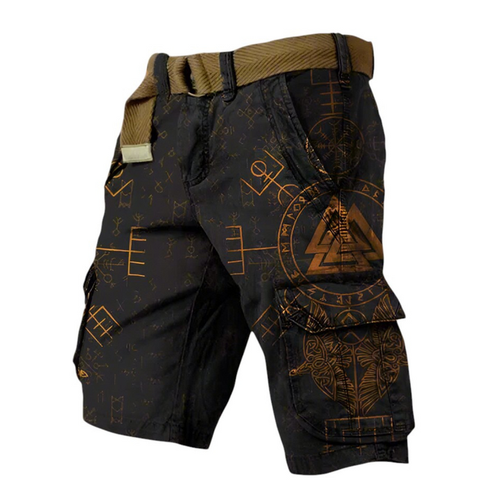 Dane | Short Cargo Tactiques à Écusson Imprimé Avec Ceinture