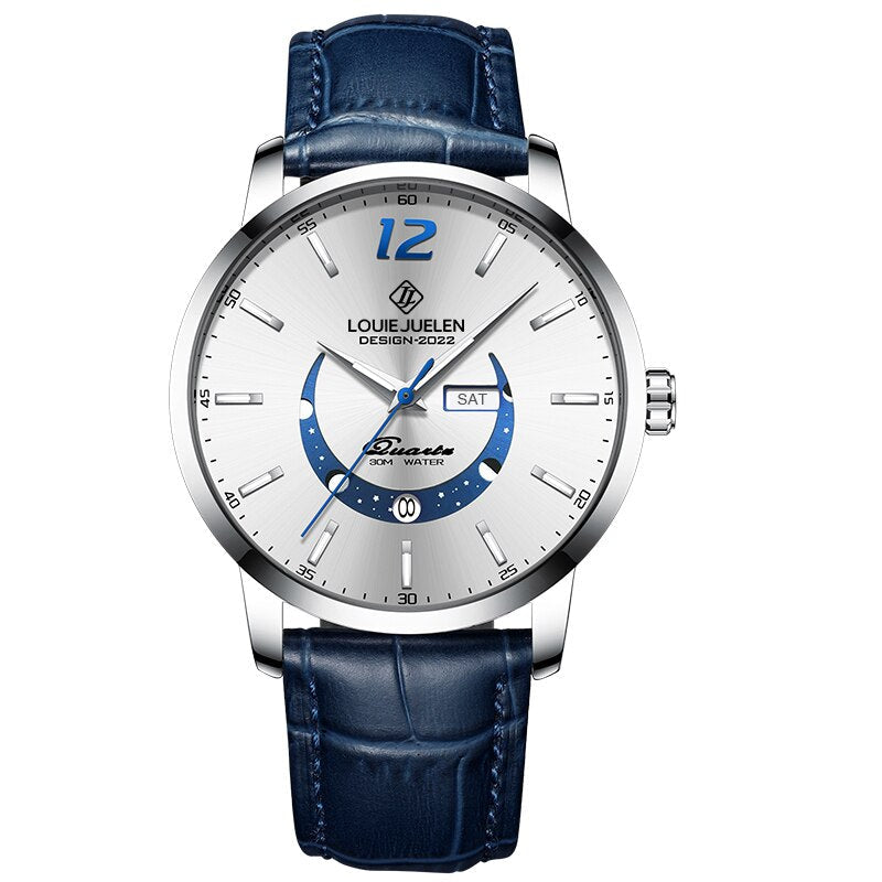 van Baerle® – Montre Élégante et Lumineuse avec Phase de Lune
