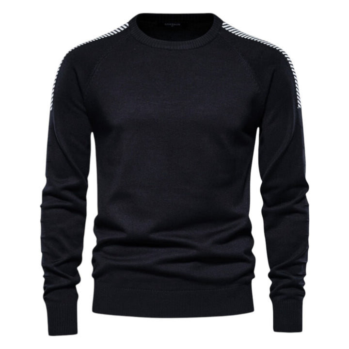 Blake | Pull à manches raglan à rayures, col rond classique et confort toute l'année
