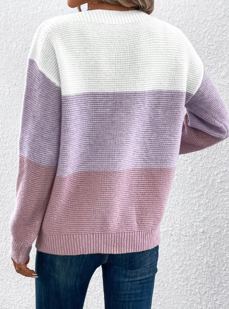 Kim™ | Elegant Tri-Colour Sweater