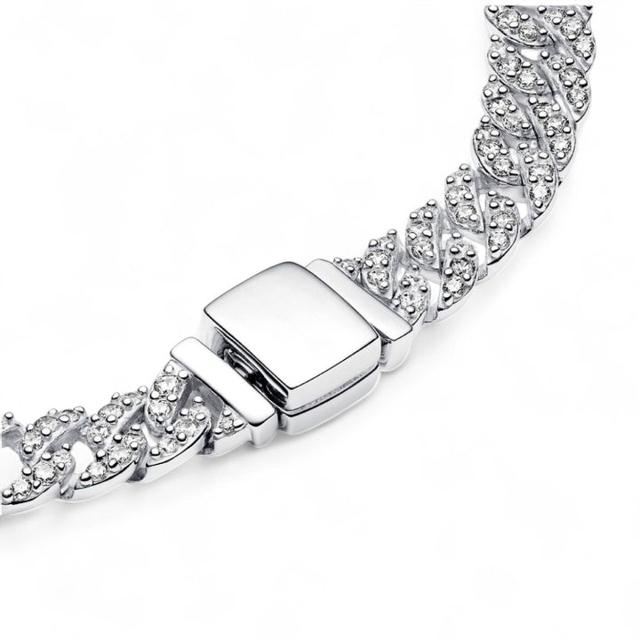 Bracelet Cubain en Moissanite