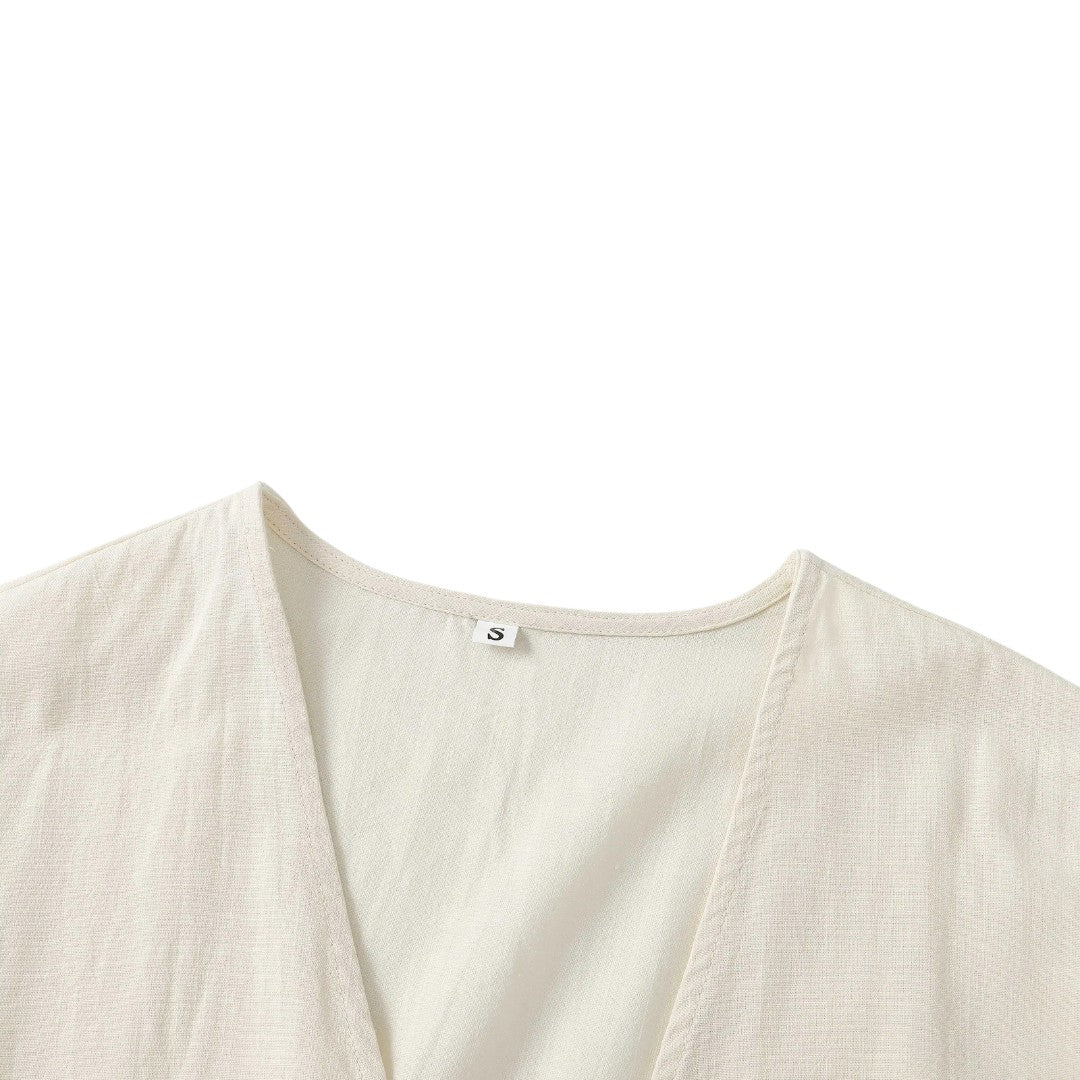 Zara | Blouse Enroulée Douce avec Détail de Nouage