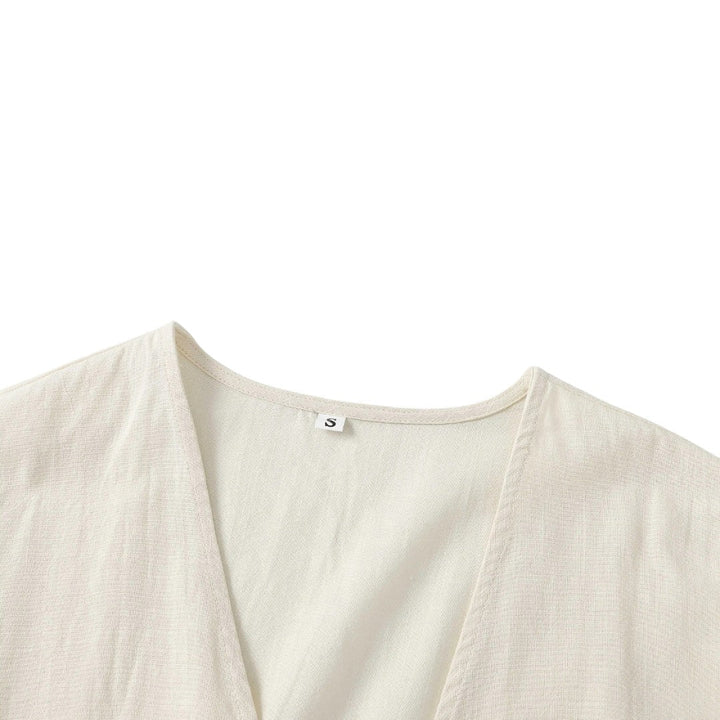 Zara | Blouse Enroulée Douce avec Détail de Nouage