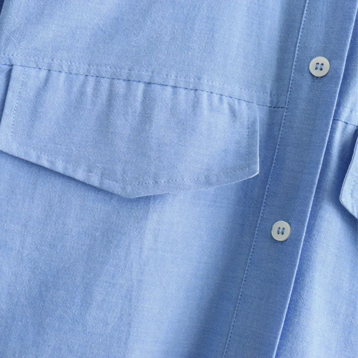 Élodie | Chemise Courte à Poches et Ourlet Contrastant
