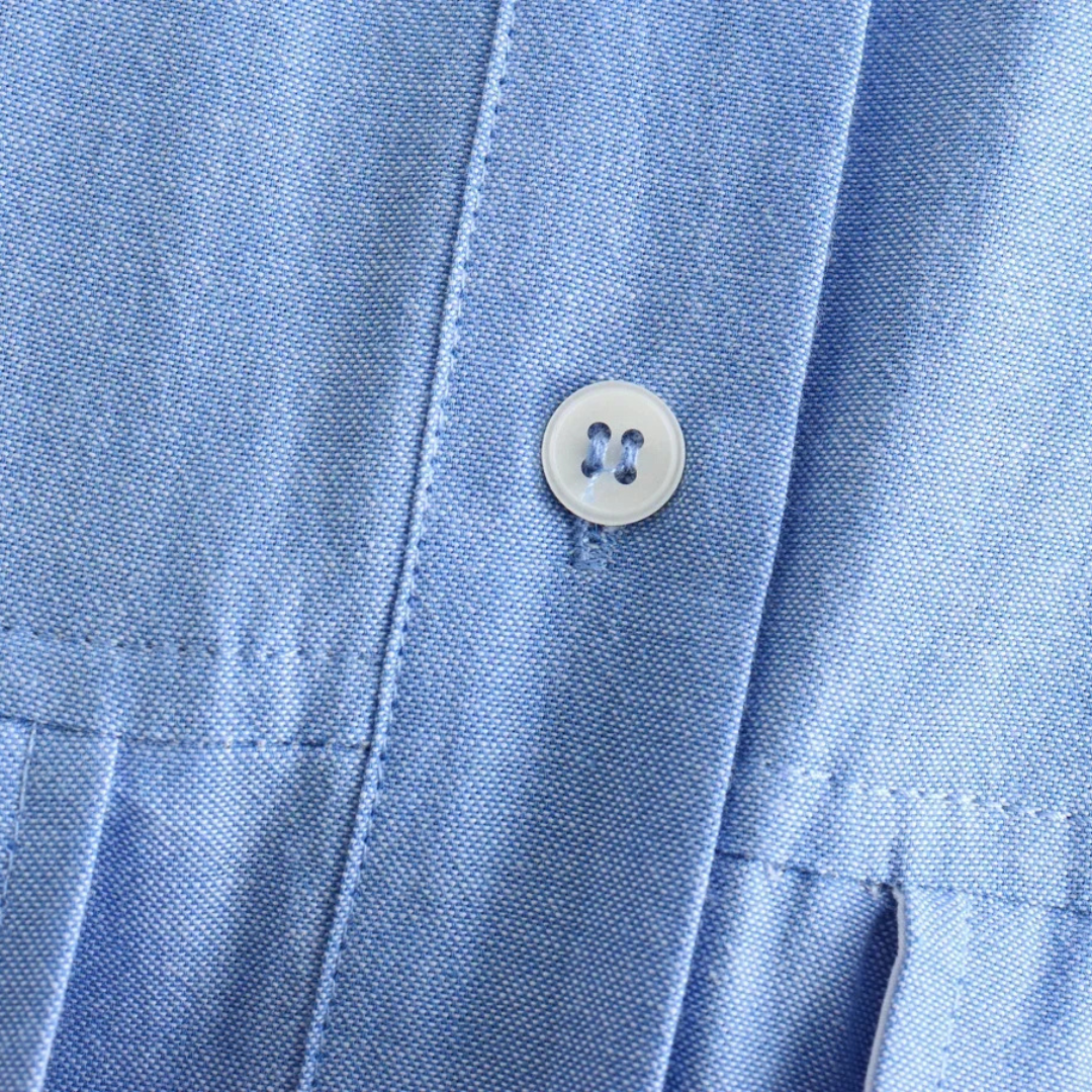 Élodie | Chemise Courte à Poches et Ourlet Contrastant