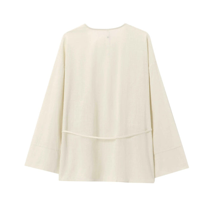 Zara | Blouse Enroulée Douce avec Détail de Nouage